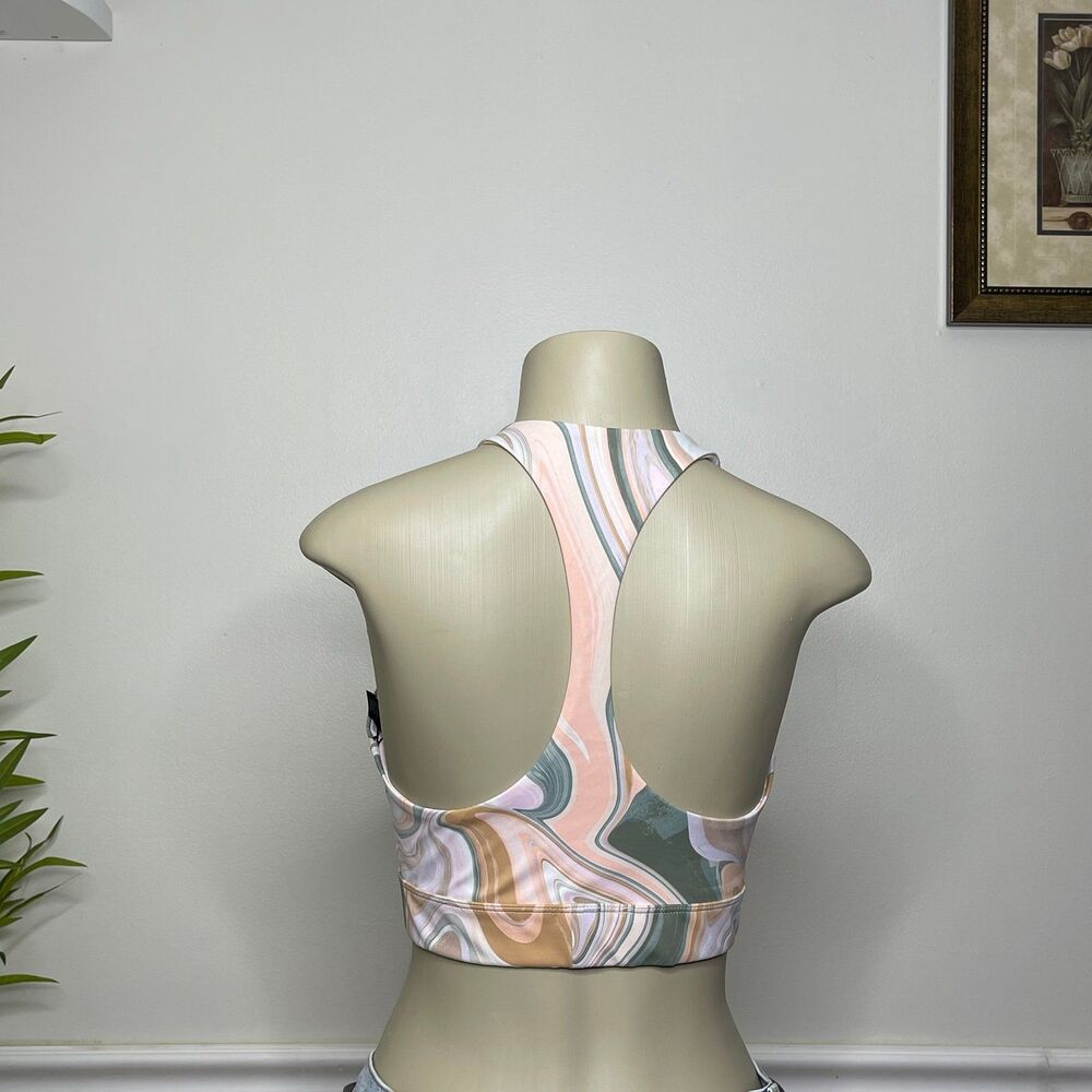 Beach Riot Marble Twist-Front Racerback Sports Bra - Picture 8 of 11